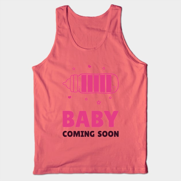 Baby Coming Soon Tank Top by OnepixArt